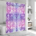thumbnail image 6 of Purple Ombre Bathroom Shower Curtains with 12 Hooks Polyester Waterproof Shower Curtain for Stalls and Bathtubs Colourful Gradual Modern Abstract Art Decorative Bathroom Privacy Curtain 36x72 Inches, 6 of 9
