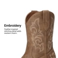 thumbnail image 4 of DREAM PAIRS Women's Mid-Calf Western Cowboy Boots Embroidered Cowgirl Boots Chunky Low Heel Non-Slip Retro Country Fashion Boots, 4 of 8