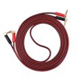 thumbnail image 1 of Pure Copper HI-FI Speaker Cable, L-Type Angled Banana Plugs, Red and Black Wire, 3 Meters, 1 of 4