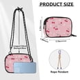 thumbnail image 4 of FORMRS Mini Crossbody Bag for Women Adjustable Rope Shoulder Casual Phone Purse, Pink Cute Cherry Pattern, 4 of 7