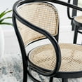 thumbnail image 4 of Side Dining Chair, Set of 2, Black, Wood, Modern Contemporary Farmhouse Coastal, Kitchen Room Cafe Bistro Restaurant Hospitality, 4 of 10