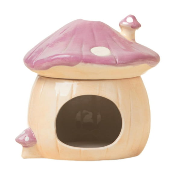 Casa de cerámica para hámster, escondite para animales pequeños, cama para hámster, hábitat para ardillas enanas, hurones y otros animales pequeños. Violeta