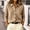Khaki, variant on Tdoqot Womens Button Up Cardigan Sweaters- Collared Casual Warm Long Sleeve Fall Sweaters Tops Khaki Size XL