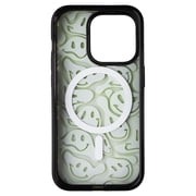 CASETiFY Impact Case for MagSafe for iPhone 15 Pro Acid Smiles Neon Green