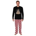 thumbnail image 3 of Baseball Christmas Tree Matching Pajamas For Family And Dog, Black And Red Pajamas With Plus Size, 3 of 7