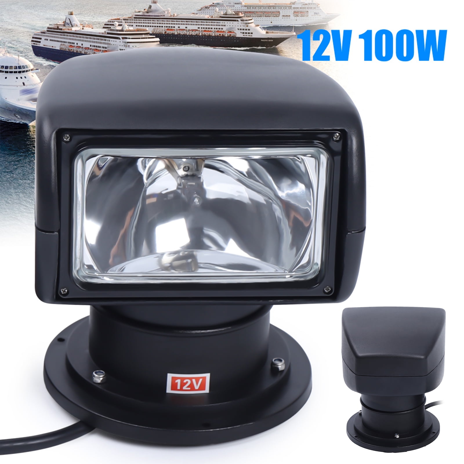 Miumaeov Yacht Searchlight with Remote Control, Boat Spotlight