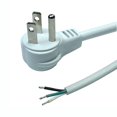 thumbnail image 1 of Cable de alimentaci&oacute;n de repuesto de enchufe plano de calibre 14 de 10 pies con extremo abierto de coleta, cable de extensi&oacute;n de 3 clavijas, 15A/125V, SJTW, para exteriores para, 1 of 5