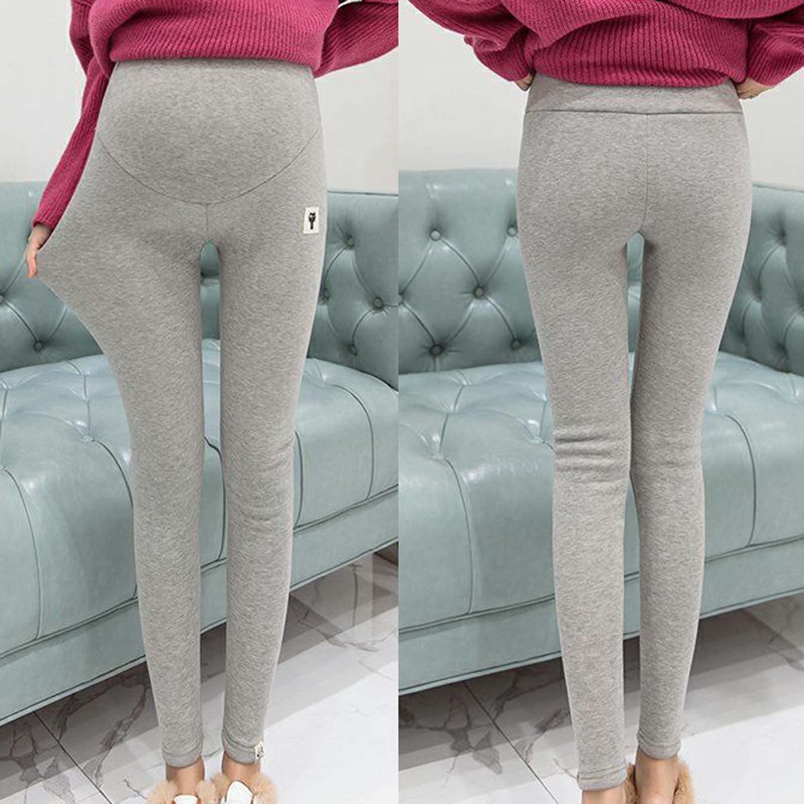 Legging De Maternité Hiver - Taille Haute, Doublure Polaire Pour Ventre, Confortable Et Extensible