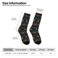 thumbnail image 2 of KLL Mexican Flower Print Cool Socks Men's Women's Crew Socks Funny Crazy Novelty Stockings, 2 of 6