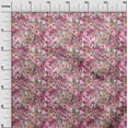 thumbnail image 3 of oneOone Cotton Silk Magenta Fabric Florals Craft Projects Decor Fabric Printed By The Yard 42 Inch Wide, 3 of 4