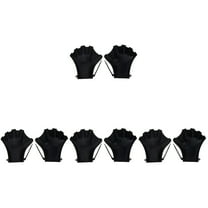 GOOHOCHY  4 Pairs Silicone Webbing Dive Gloves Swimming Pool Work Black