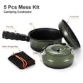thumbnail image 4 of Juego de utensilios de cocina para acampar Odoland, antiadherentes, con hervidor de agua, 1,2 L, 5 unidades, 4 of 8