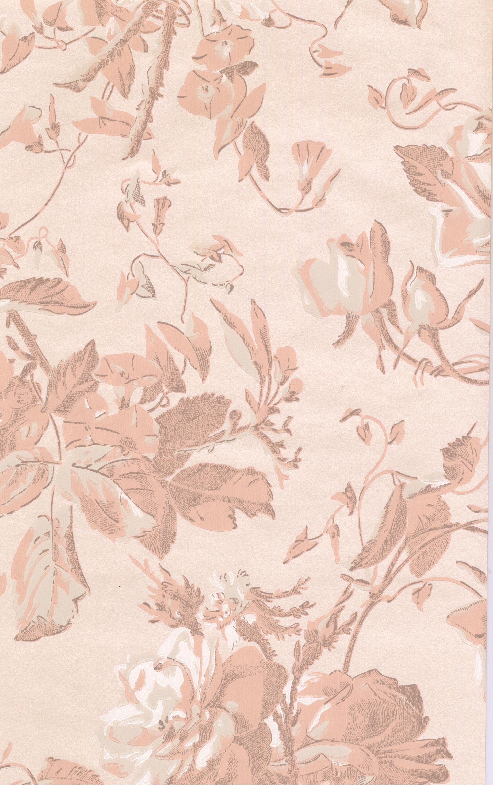 FLORAL Modern Prepasted Beige Wallpaper Roll Walmart