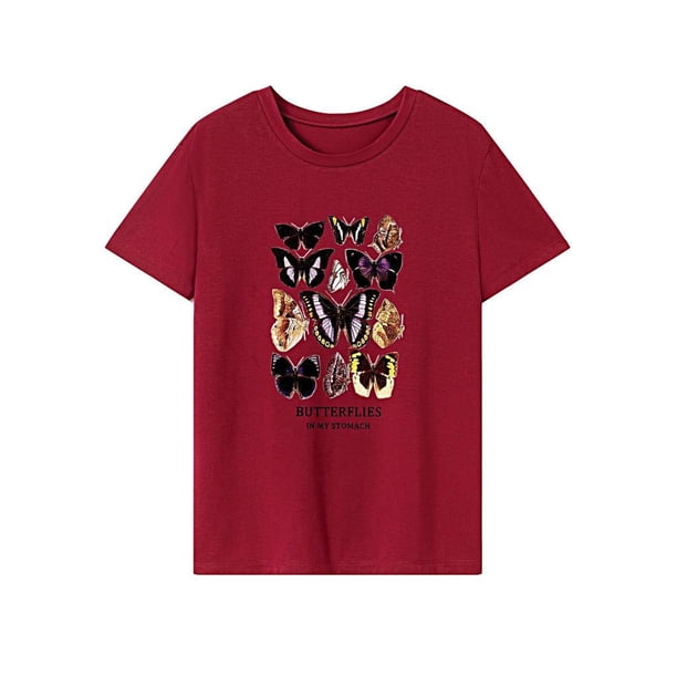 Camiseta para mujer con cuello redondo, camiseta básica informal, transpirable, sencilla, para el trabajo y la playa XL