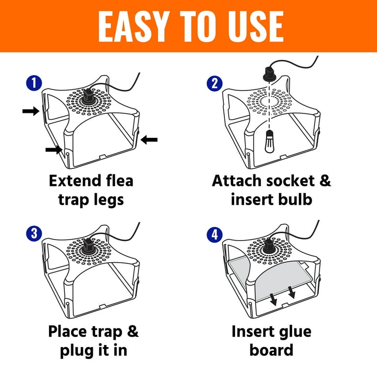 Victor Refillable Flea Trap for Indoor or Outdoor Use with Light