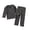 A-Dark Gray100, variant on JAJAHO Boys Girls Cotton Pajamas Long Sleeve T Shirt And Pant Set, Solid Color 2-Piece, Sizes 2-8