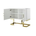 thumbnail image 5 of Posh Living Maleia 2-Doors Oak Veneer Wood Accent Chest in White/Gold, 5 of 11