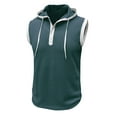 thumbnail image 7 of Afdoent Mens Tank Tops Male Gym Vest Training Sleeveless Vest Heavy Summer Sport Fitness Hooded Vest For Men Fashion, 7 of 7