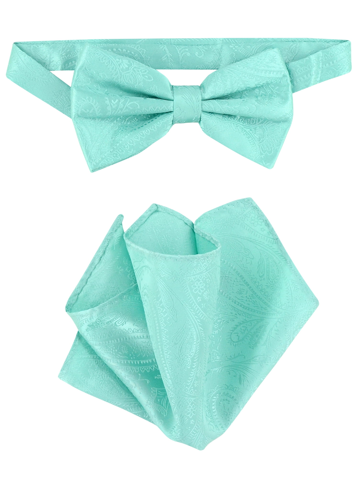 Aqua Mint Green Paisley Pre-tied Bow tie Wedding Formal Party Prom 20HH 