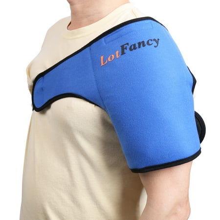 Shoulder Ice Pack Wrap by LotFancy - Ideal Hot Cold Therapy for Injuries/Sprains Sore /Muscle and Joint Pain, FDA Approved (Large 11 x 5 (Best Shoulder Ice Pack)