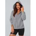 thumbnail image 4 of Sudadera con Cierre PRETTYGARDEN para Mujer Gris XL, 4 of 6