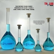 Volumetric Flask 250ml Borosilicate Glass 14/23 Joint Class A Accuracy 6-Pack