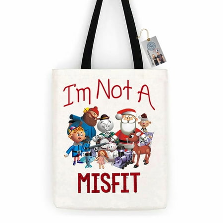 I'm Not A Misfit Toys Christmas Cotton Canvas Tote Bag Carry All Day Bag