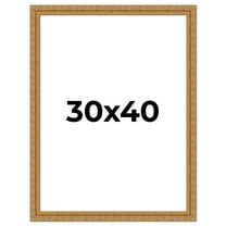 30x40 Frame Gold Ornate Solid Wood Picture Frame | 2 Inch Moulding Width | Firman Traditional Photo