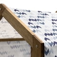 thumbnail image 4 of Navy Pet House, Abstract Ikat Primitive Ethnic Chevron Zigzag Folk Traditional Image, Outdoor & Indoor Portable Dog Kennel with Pillow and Cover, 5 Sizes, Slate Blue Purple White, by Ambesonne, 4 of 4