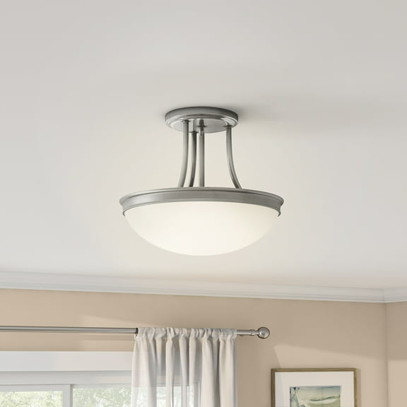 CFC Lighting Satin Nickel Transitional 3-Light Semi Flush Ceiling Light