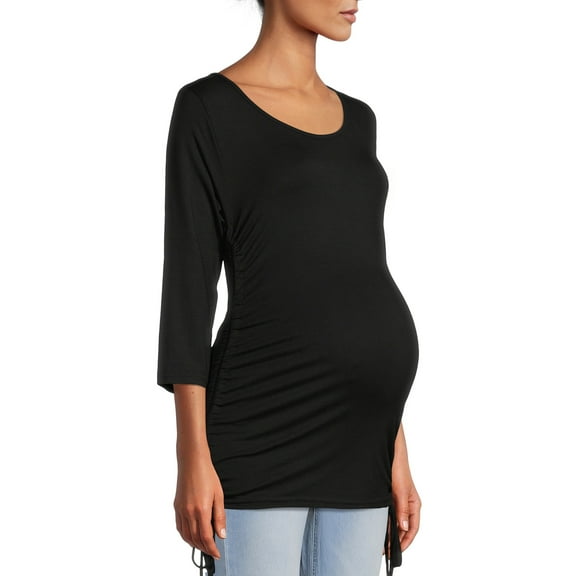Oh! Mamma Maternity Women's Sideseam Drawstring Top (Women's and Women's Plus)