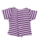 thumbnail image 5 of Camiseta de a Rayas Elásticas de Moda para Accesorios de Ropa de Muñeca de Púrpura, 5 of 9