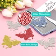 thumbnail image 3 of Parches de strass en forma de mariposa Uxcell, 4 Piezas de parches de aplique de mariposa para planchar, strass brillante, Rojo, 3 of 6