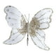 thumbnail image 5 of Adorno navideño con forma de mariposa, decoración brillante para el árbol de Navidad Blanco, 5 of 9