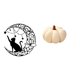 thumbnail image 1 of Escultura De Pared De Gato Negro Místico Con Luna Y Almohada De Peluche De Calabaza De Halloween Para Decoración De Dormitorio Y Sala De Estar Para Amantes De Los Gatos., 1 of 8