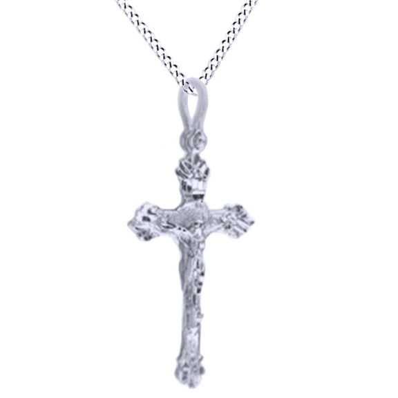 AFFY Crucifix Cross Pendant Necklace In 14k White Gold