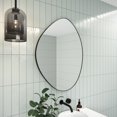 thumbnail image 5 of Glass Warehouse Starla 28 in. x 36 in. Pebble Mirror Black, 5 of 5