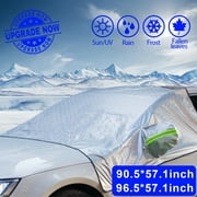 Htwon Car Thick Windshield Cover Protector Winter Snow Ice Rain Frost Guard Sun Shade
