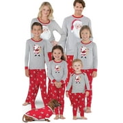 Xingqing Christmas Family Matching Pyjamas Pajamas Set Xmas Santa Sleepwear Nightwear Kids-4-5 Years