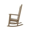thumbnail image 6 of GARDEN 2-Piece Set Classic Plastic Porch Rocking Chair with Round Side Table Included, Weathered Wood, 6 of 7