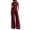 Wine, variant on Szluipve 2 Piece Sets for Women Contrast Stitch 2 Piece Outfits Sleeveless Round Neck Crop Tank Top & High Waist Wide Leg Long Pants Elegant Casual Matching Set with Pockets Dark Gray S