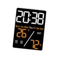 thumbnail image 4 of Reloj despertador digital con pantalla LED, cronometraje preciso, 2 configuraciones de alarma, reloj electrónico de escritorio para baño, dormitorio, Naranja Digital, 4 of 8