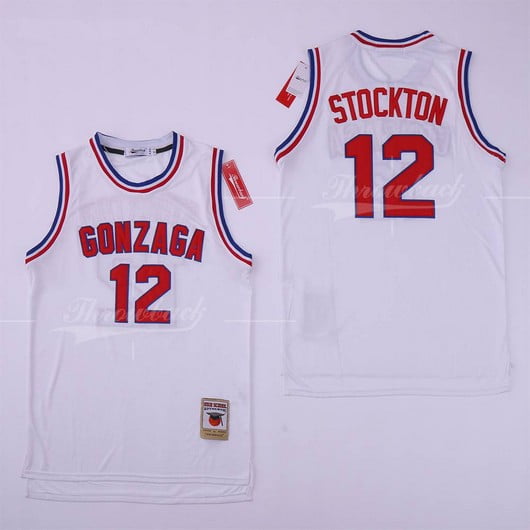 Men's Basketball Jersey Stockton 12 Gonzaga Sports Shirts Stitched Size S-XXL