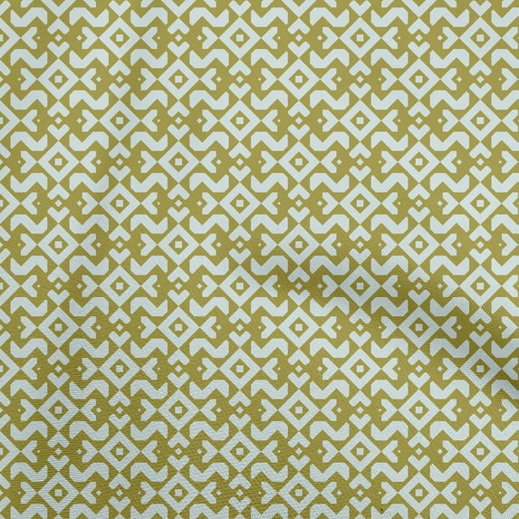 oneOone Cotton Jersey Lime Green Fabric Asian Block Print Geometric Diy Clothing Quilting Fabric Print Fabric By Yard 58 Inch Wide