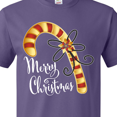 thumbnail image 4 of Inktastic Merry Christmas Red and Gold Candy Cane T-Shirt, 4 of 5