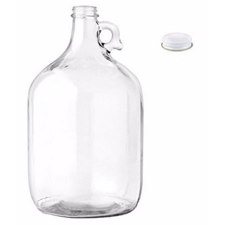 Home Brew Ohio Glass Water Bottle Includes 38 mm Metal Screw Cap, 1 gallon