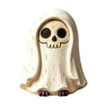thumbnail image 2 of Aoznliie Wooden Halloween Decor, Hand Carved Vintage Ghost Ornament for Tabletop, 5.9 inch Fall Decor for Mantel Shelf, Multicolor, 2 of 6