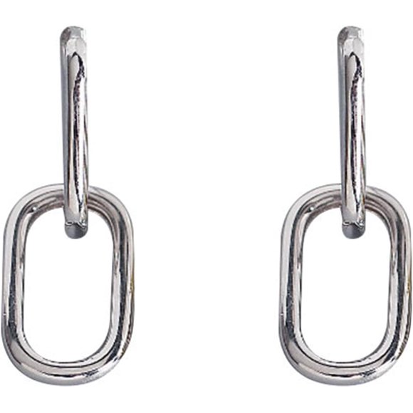 HAHDAXIA Paperclip Huggie Hoop Earrings U Shape Hoop Earrings Paper Clip Link Chain Drop Dangle Earrings Paperclip Link Chain Jewelry for Women Teen Girls