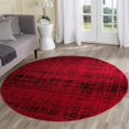 thumbnail image 2 of Safavieh Adirondack Tapis Rond 6 Pieds Tissé à la Machine en Rouge et Noir, 2 of 3