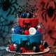 thumbnail image 4 of Decoración de telaraña para tartas con araña para fiesta de cumpleaños, 4 of 6
